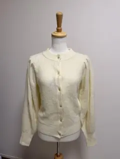 【新品タグ付き】2WAYニットカーディガン / アイボリー / Fサイズ