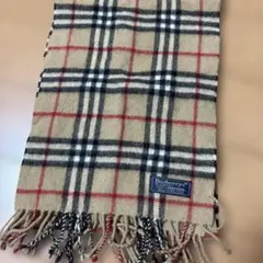 Burberry's チェック柄マフラー　ラムウール100%