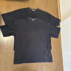 UNIQLO U エアリズムコットンオーバーサイズTシャツ ブラック 2点セット