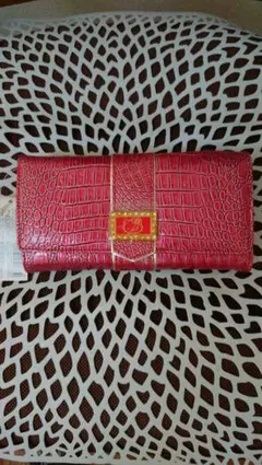 ハローキティ クロコピンク長ワレット