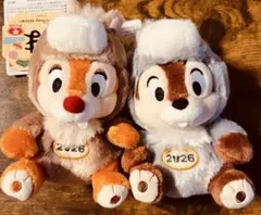 チップとデール 干支ぬいぐるみ バッチ2体セット