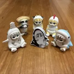 モフサンド　まとめ売り　6点セット　フィギュア　クリップ　サメにゃん