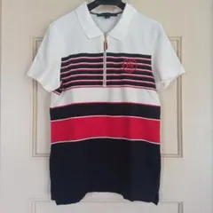 TOMMY HILFIGER ストライプポロシャツ L