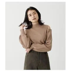 AZUL by moussy  フェイクレイヤード ニット トップス