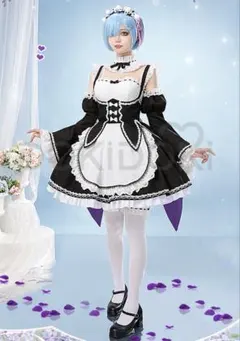 Re:ゼロから始める異世界生活 リゼロ コスプレ メイド服 レム ラム Lサイズ