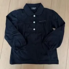 COMME CA ISM ブラック長袖カットソー 100A