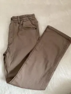 ブラウンストレートパンツ（ゴムウエスト）