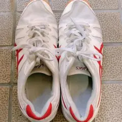 asics アシックス スニーカー ボーイズ メンズ 28cm 白 赤ライン