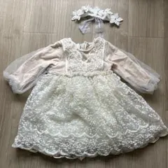 セレモニーワンピース　ヘッドドレスセット