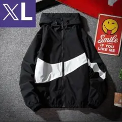 新品 大人気 マウンテンパーカー　メンズ　XL ブラック　ナイロンパーカー　韓国