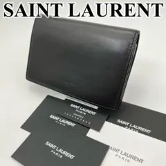 サンローラン 三つ折り財布 コンパクト オリガミ タイニーウォレット カード付き