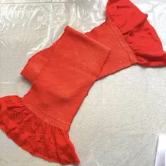 着物　和装小物　帯揚げ　総絞り　朱色　美品❣️