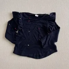 GAP ネイビー フリル袖 ハート柄 長袖カットソー 18-24ヶ月