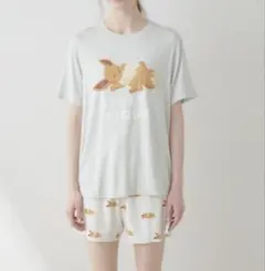 ジェラートピケ ポケモンスリープ 接触冷感Tシャツ＆ショートパンツ イーブイ