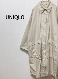 ユニクロ【M】コットンロングコート　スプリングコート　撥水性　ゆったり　春秋