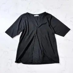 【C•R•U•B•E】半袖 カーディガン M 黒 洗える 春夏 ボレロ