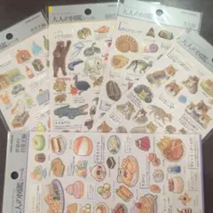 L*嫁様 大人の図鑑シールサウナ編世界のお菓子編チベットスナギツネ編化石編危険生