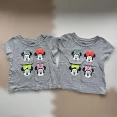 ミニーマウス Tシャツ 2枚セット 双子