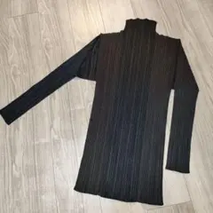 。*様 美品　PLEATS PLEASE プリーツ　長袖　ハイネック　グレー　サ PLEATS PLEASE ISSEY MIYAKE - 美品 プリーツプリーズ イッセイミヤケ