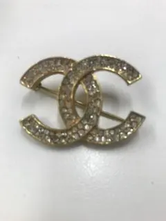 CHANEL シャネル ココマーク ブローチ ラインストーン ヴィンテージ