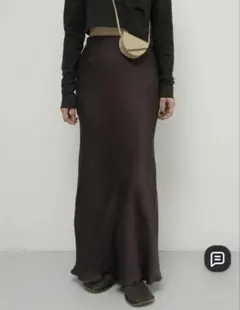 な様専用 no slit satin skirt ブラウン 36のサムネイル