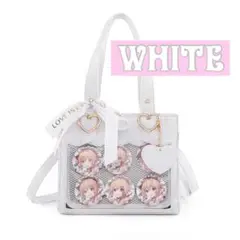 【再入荷】ホワイト 痛バッグ ミニトート ショルダーバッグ 推し活 見せバ 新品