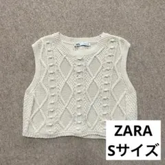 ZARA ニット ベスト アイボリー Sサイズ