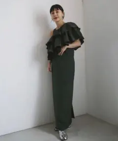 【AMERI】LUSTER TIERED LAYERED DRESS Ameri LUSTER TIERED LAYERED DRESS