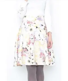 プロポーションボディドレッシング フラワージャガードプリント スカート