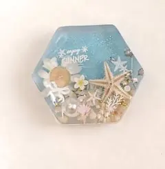 1461」レジンヘアゴム ポニーフック ブローチ マグネット キーホルダー
