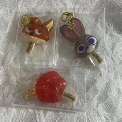 ガチャ　ズートピア　アイスキャンディーチャーム　ニック　ジュディ　アイス