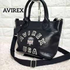 AVIREX アヴィレックス ロゴ2way ショルダーハンドバッグ 美品