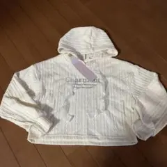 【新品未使用】フード付きパーカー 140cmオフホワイト