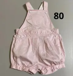 美品　プチバトー　サロペット　オーバーオール　80 ピンク