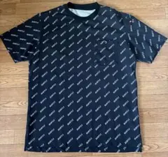 BURTLE ロゴ総柄 Tシャツ ブラック ポケット付
