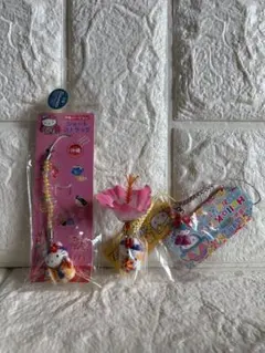 ご当地キティ【沖縄限定】3点 国際通り 琉装 花笠 根付ストラップ 未開封