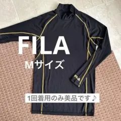 限定セール★美品★FILA 長袖 インナーシャツ ゴルフ テニス M 黒色