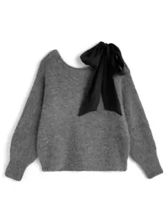 GRL ワンショルダーリボンニットトップス[ks191]