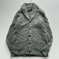 美品 ポロラルフローレン ショールカラー ケーブルニット カーディガン グレー系のサムネイル