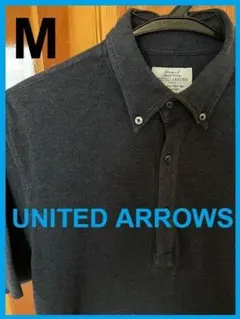 UNITED ARROWS ボタンダウン 半袖 ポロシャツ Mサイズ ネイビーのサムネイル