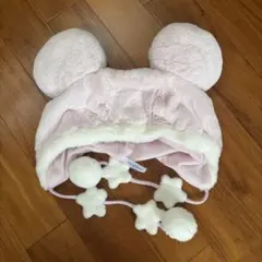 ディズニー　ミニー　ファンキャップ　耳付き帽子　ピンク