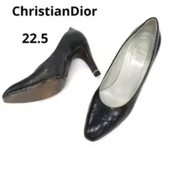 Christian Dior レザーパンプス ブラック 22.5　ゴールドリングのサムネイル