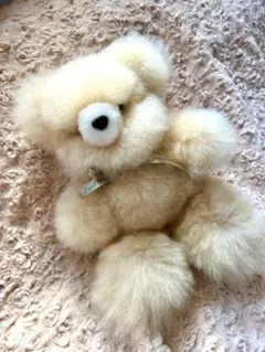 ふわふわアルパカテディベア (ペルー直輸入) ミックスカラー ベージュ ふわふわアルパカテディベア (ペルー直輸入) ミックスカラー