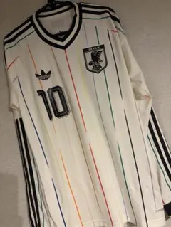日本代表 W杯パッチ付き アウェイ長袖オーセンティック 18番上田綺世S