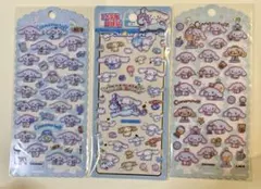 シナモロール クリスタルシール、コットンシール3セット