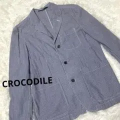 CROCODILE クロコダイル ⭐️ストライプ テーラードジャケット L
