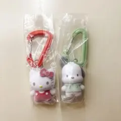 ハローキティ ポチャッコ カラフルカラビナマスコットチャーム 2個セット