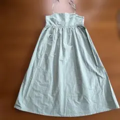 clear 未使用　ミントグリーン キャミワンピース シャーリングウエスト