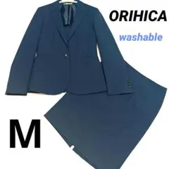 ORIHICA オリヒカ 洗える スーツ セットアップ ネイビー チェック M