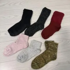 ウール混紡ソックス 6足セット